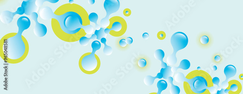 Vector design abstract connect. Science pattern texture. Internet technology banner. Molecular structure research