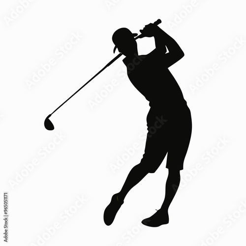 free vector golf player design

