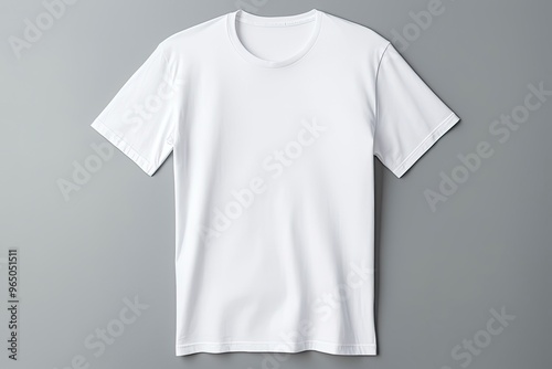 plain white t-shirt isolated, one color background with generative ai