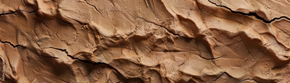 Fototapeta premium Abstract Brown Cracked Stone Texture Background