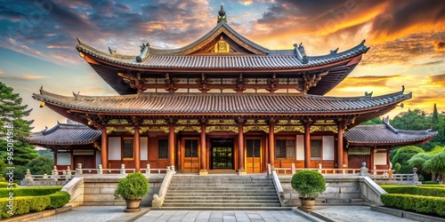 Buddhist temple with intricate architecture and serene atmosphere , Wat Phra Phutthabat Tak Pha photo