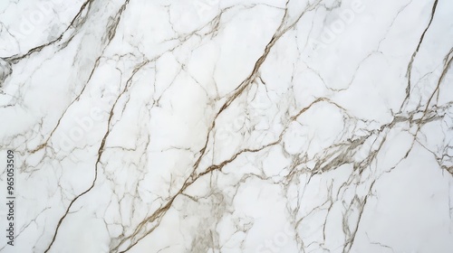 White Marble Texture Background with Grey Veins