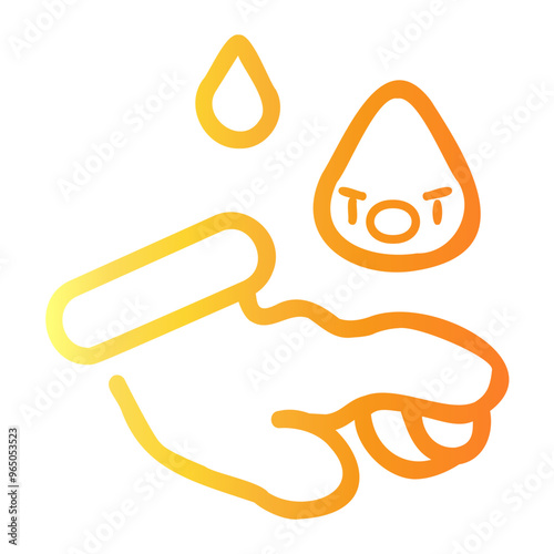 glove Line Gradient Icon