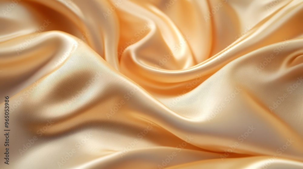 Fototapeta premium Smooth Beige Satin Fabric Texture