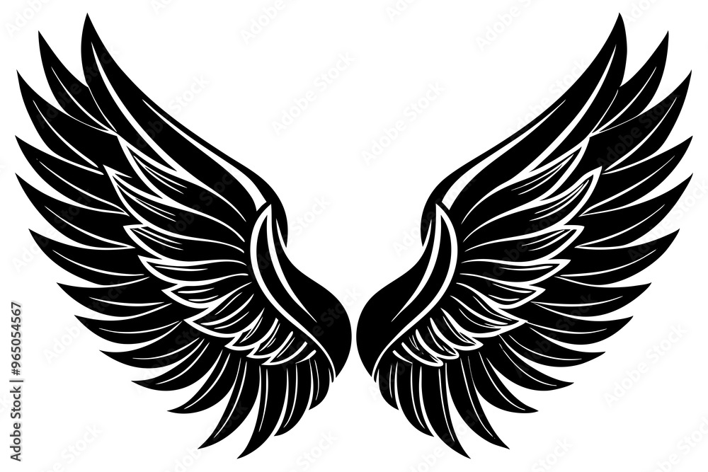 Fototapeta premium wings silhouette vector