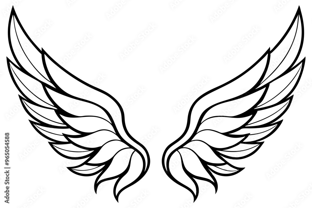 Obraz premium wings silhouette vector 