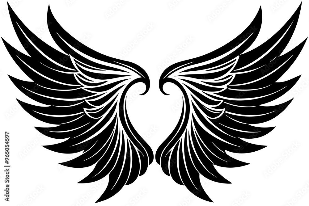 Obraz premium wings silhouette vector 
