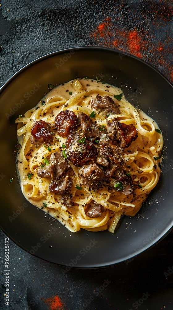 Creamy Mushroom Pasta with Black Pepper and Herbs Creamy Mushroom Pasta with Black Pepper and Herbs