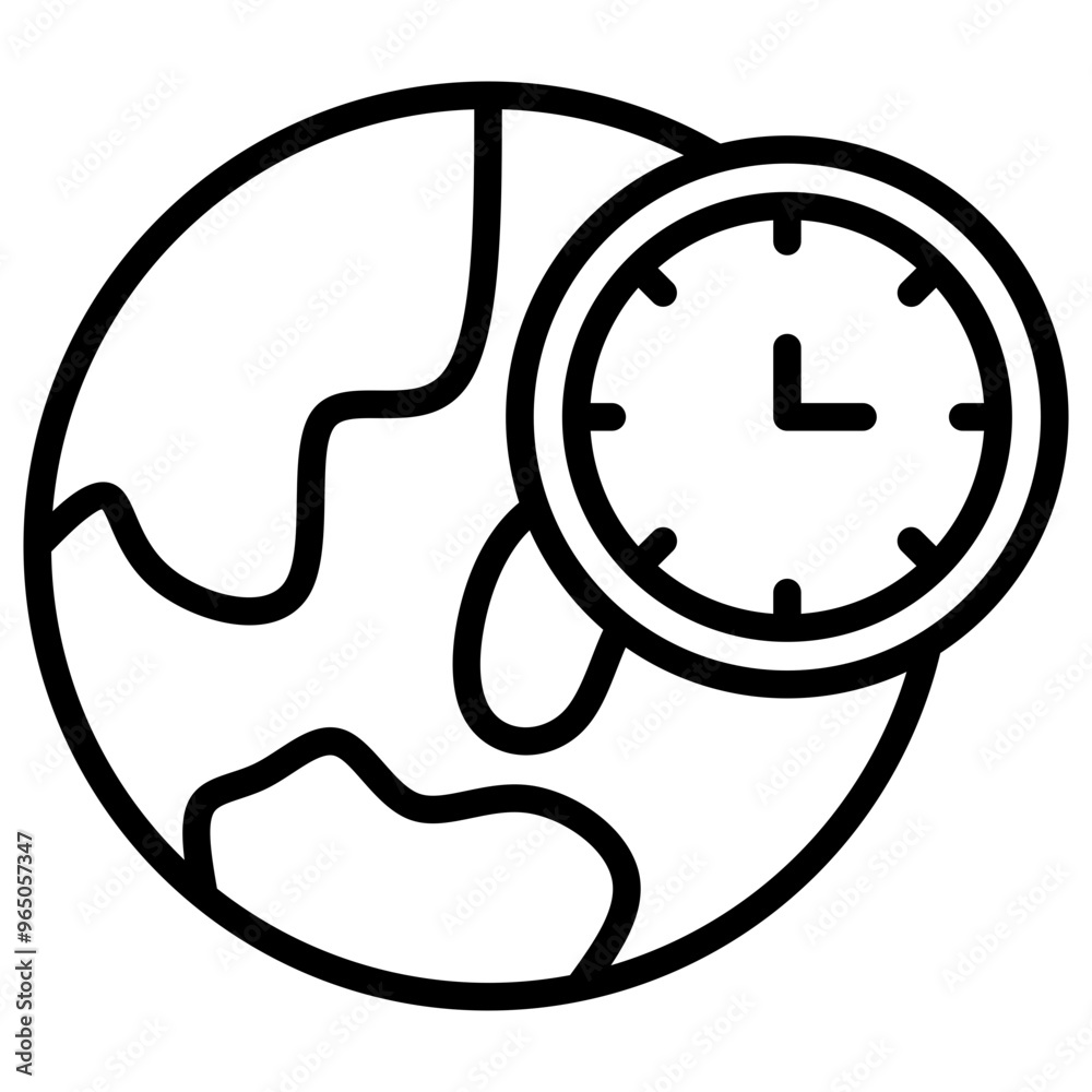 Time Zone Icon Time Zone Icon