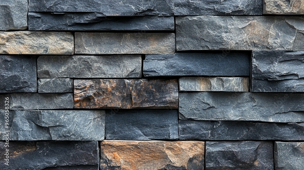 Close-up of a Wall Constructed with Rough-Textured, Multi-Colored Stones Close-up of a Wall Constructed with Rough-Textured, Multi-Colored Stones