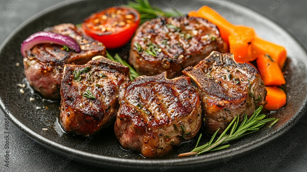 Grilled Lamb Chops with Carrots and Rosemary Grilled Lamb Chops with Carrots and Rosemary