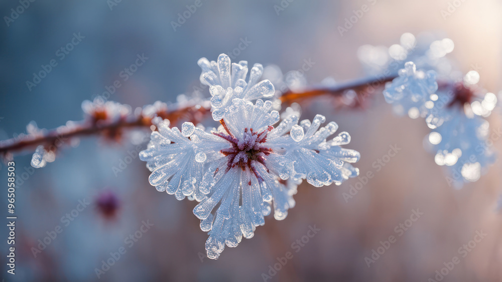 illustration of a realistic cristalez ice flowers illustration of a realistic cristalez ice flowers