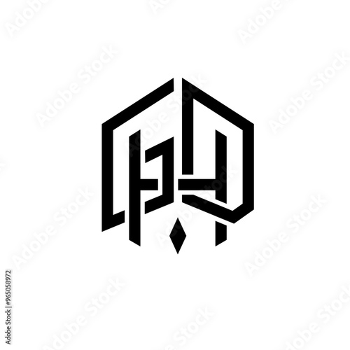 Sport alphabet logo using GDH letters