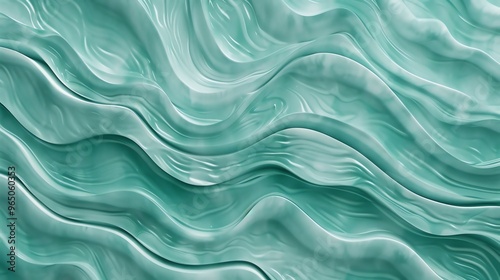 Abstract blue and white wavy background.