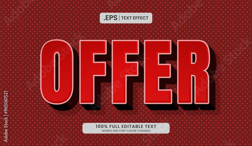 Offer editable text effect