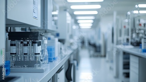 Laboratory Equipment in a Modern, Clean Room Setting