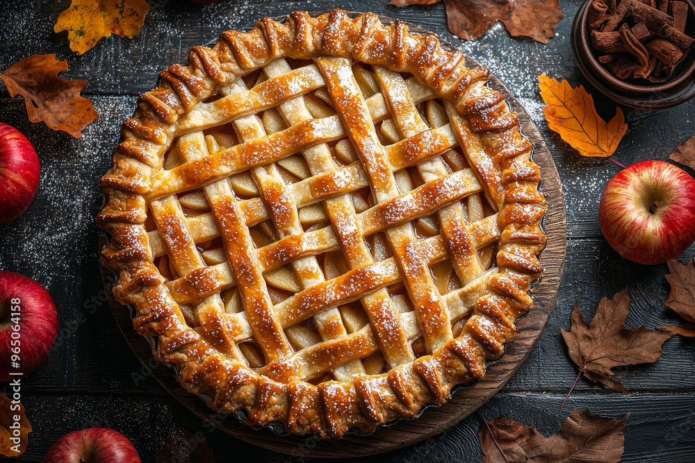 A delicious homemade apple pie, perfect for a fall dessert. A delicious homemade apple pie, perfect for a fall dessert.
