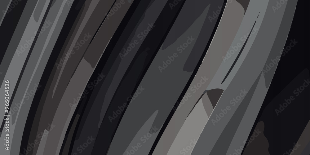Fototapeta premium Dark Abstract background of ash color oil painting, Decorative artwork, Abstract decoration for grey Abstract background. A mesmerizing blend of white and grey, Ebru style background. Generative Ai