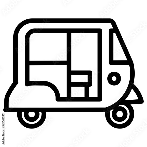 tuk tuk Line Icon