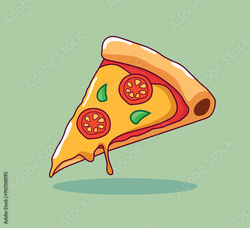 slice of pizza vector illustration