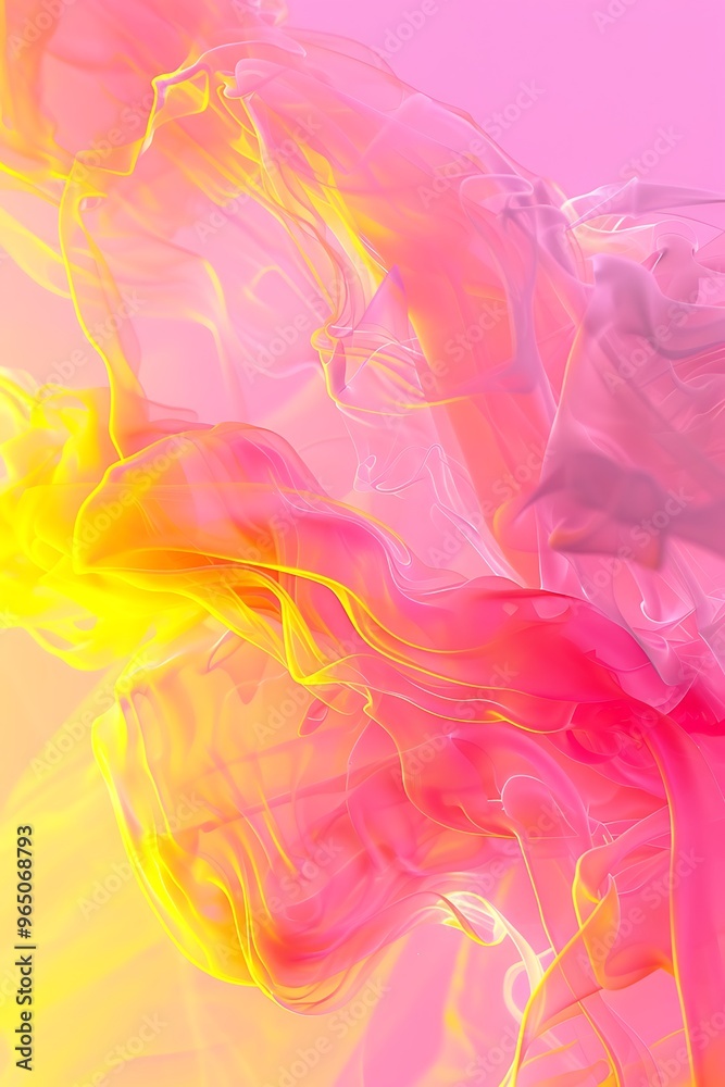 Fototapeta premium Gradient background blending from pink to yellow