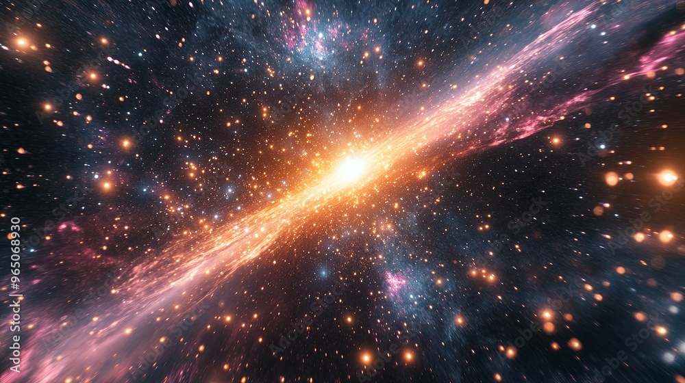 A Glowing Stream of Stars in a Vast Cosmic Landscape A Glowing Stream of Stars in a Vast Cosmic Landscape