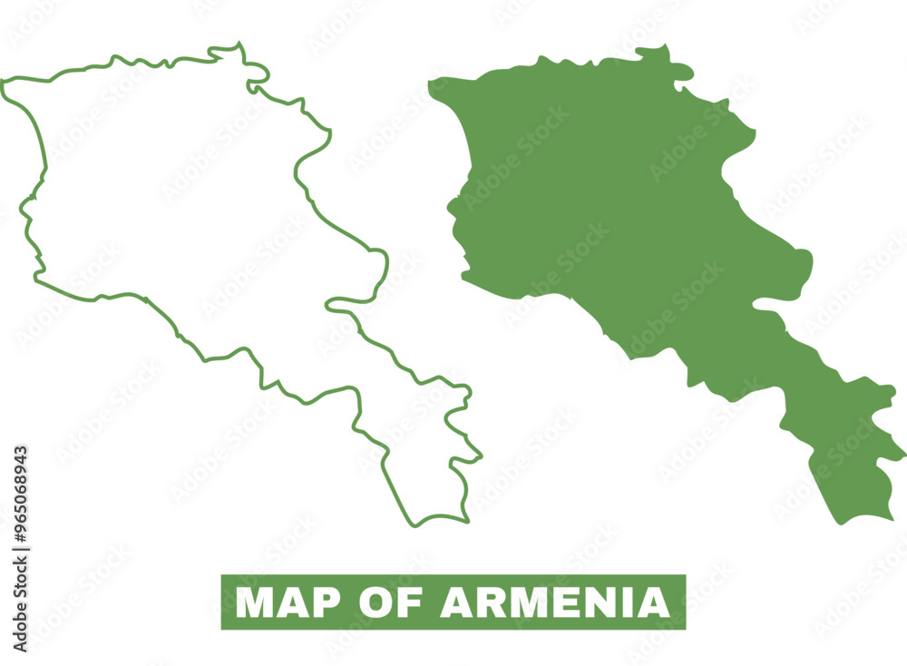 Simple Armenia Outline flat map style vector illustration set Simple Armenia Outline flat map style vector illustration set