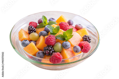 A refreshing summer fruit salad with melon berries light and delicious treat