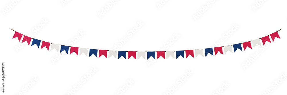 Obraz premium Perfect for Patriotic Celebrations: This festive garland is a must-have for adding a touch of Americana to your celebrations.