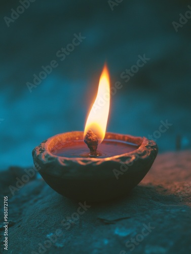 Diwali diya oil lamps holiday background.