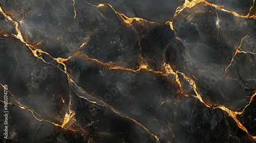 Black Marble with Gold Veins Texture