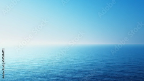 Wallpaper Mural Tranquil Blue Ocean with a Clear Sky Torontodigital.ca