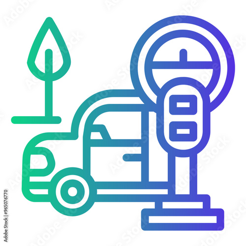 parking Line Gradient Icon