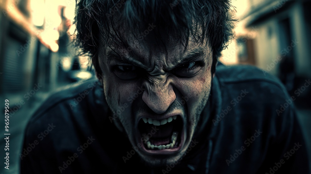 Young angry handsome muscular man screaming loud Young angry handsome muscular man screaming loud