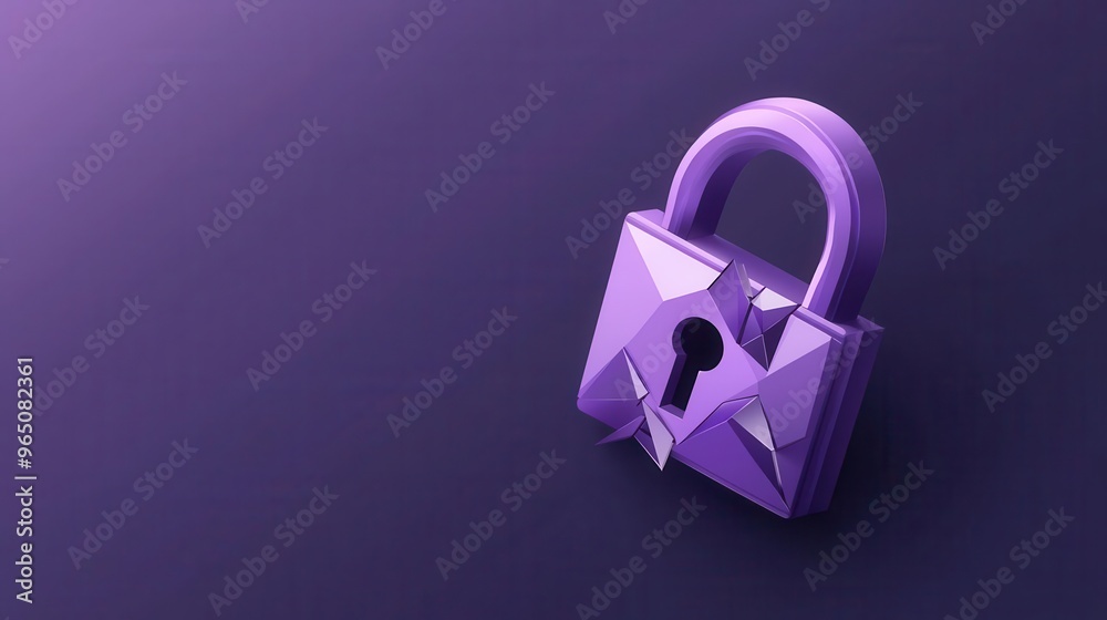 Unlock button with shattered limits, access granted, flat design ...