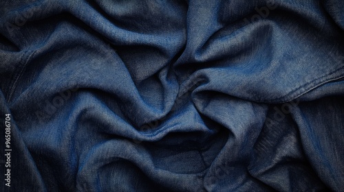 Denim Blue Fashion: Textured Cotton Fabric Background for Clothing Industry