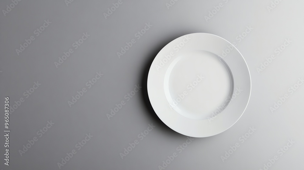 An empty white plate on a white background. An empty white plate on a white background.