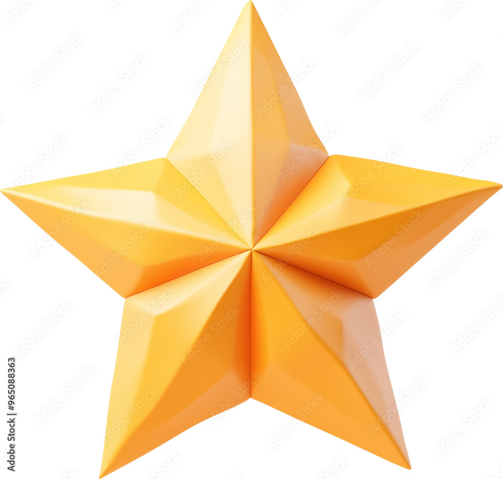 Yellow star shape isolated on transparent background. Yellow star shape isolated on transparent background.