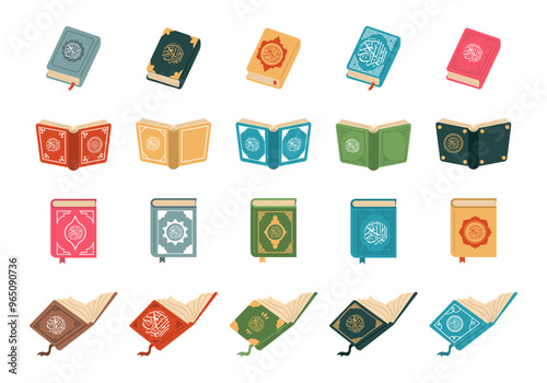 Hand Drawn Quran Illustration Element Set