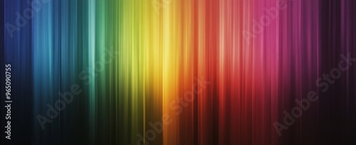 Abstract Blurred Rainbow Spectrum on Black Background with Aurora Borealis Colors, Soft Edges and Gentle Gradient