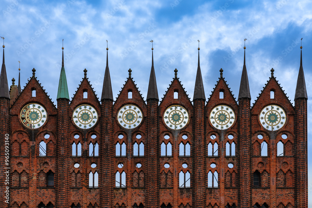 Obraz na plátně Rathaus am alten Markt in Stralsund