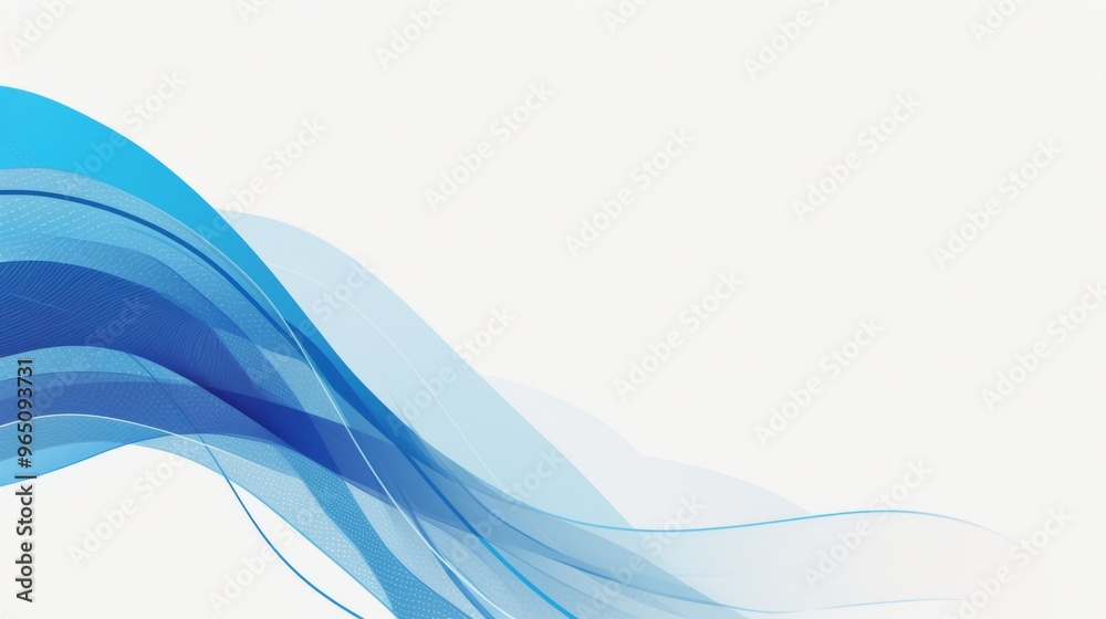 Abstract Background with Blue Lines and Waves Abstract Background with Blue Lines and Waves