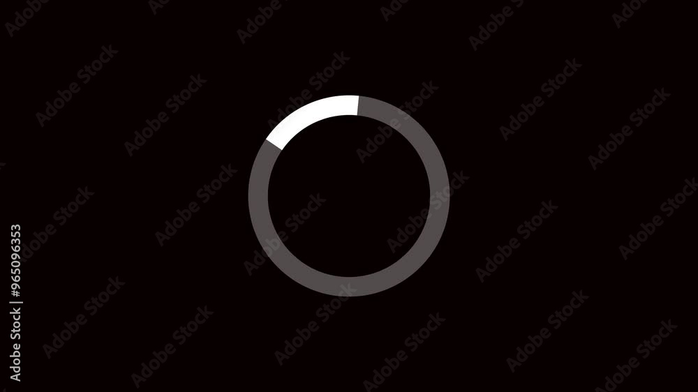 Loading bar. Abstract circle loading bar animation with moving progress.