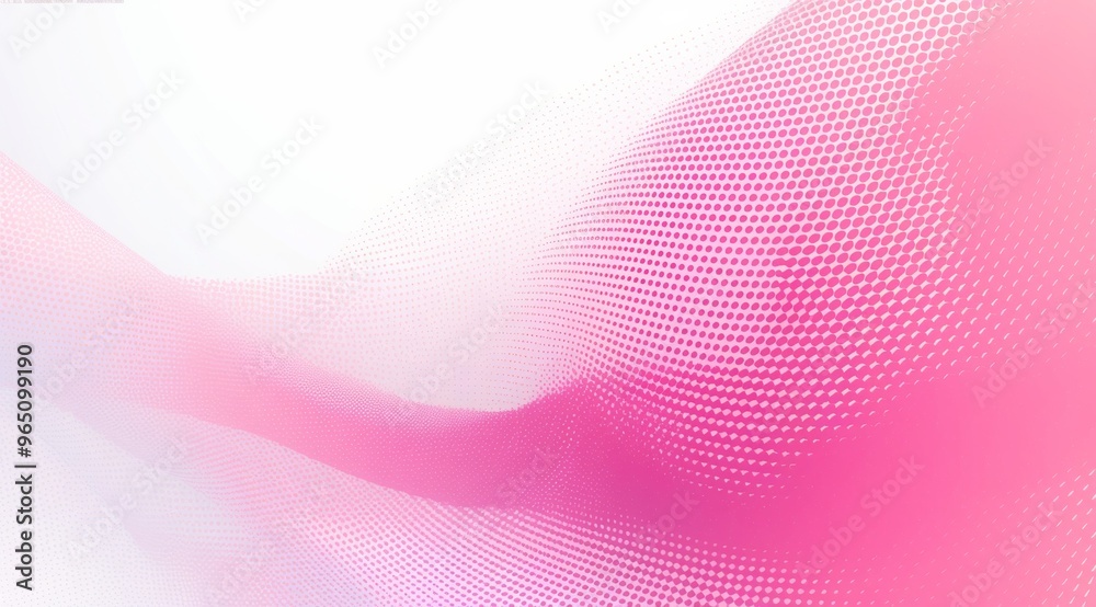 Abstract Pink Halftone Pattern Background with Dots