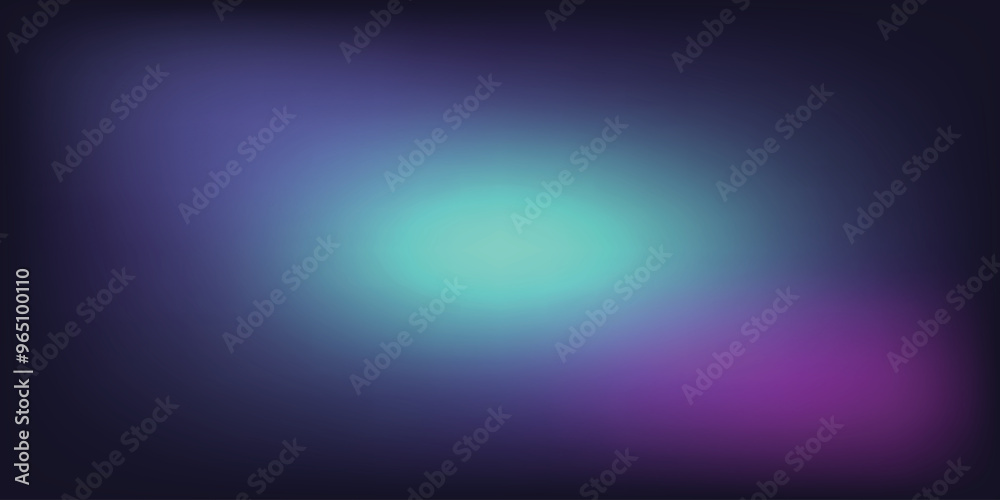 Fototapeta premium Aurora gradient color vector in blue, blend green and purple color for background design.