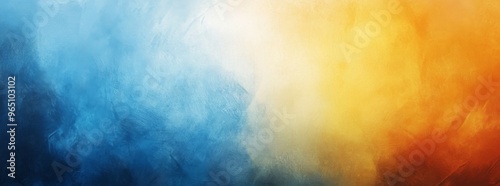 Gradient Background with Blue, Yellow, and Orange Tones Featuring Grainy Texture