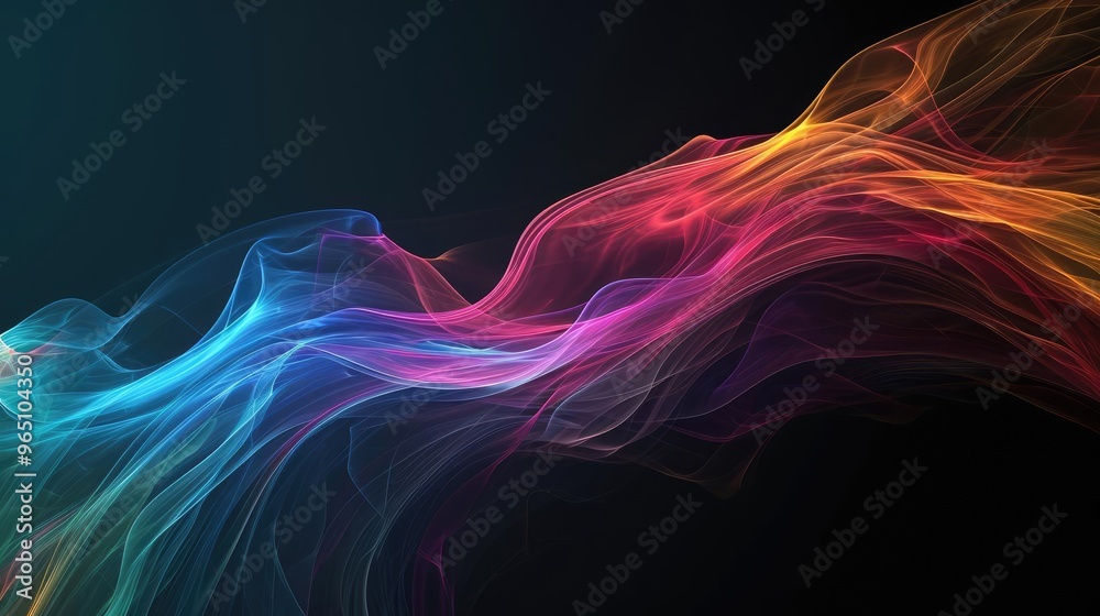 Fototapeta premium Stylized abstract artwork representing flow,
