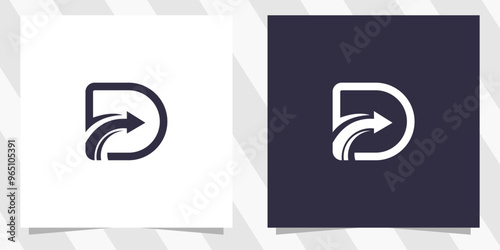 letter d logo design vector