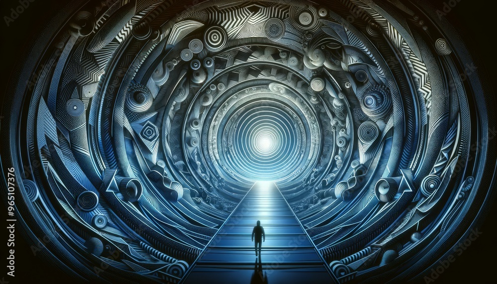 An image in a 16_9 ratio featuring an abstract, intricate tunnel similar to the one in the previous description. An image in a 16_9 ratio featuring an abstract, intricate tunnel similar to the one in the previous description.