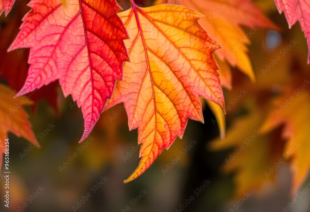 Autumn leaves in vibrant shades of red, orange, and yellow. Autumn leaves in vibrant shades of red, orange, and yellow.